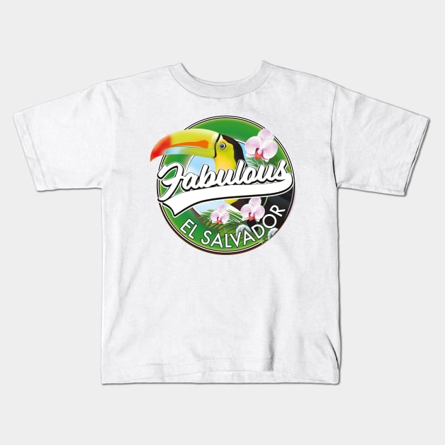 explore fabulous El Salvador Kids T-Shirt by nickemporium1